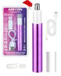 Painless Nose Hair Trimmer for Women Rechargeable 2025 Upgrade Nose Trimmer Ladies Noses Hair Trimmer Dual Edge Blades with IPX7 Waterproof,Powerful Motor,Easy Cleansing,Purple