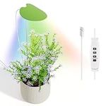 Plant Grow Light, Diivoo LED Growing Light Full Spectrum for Indoor Plants, Height Adjustable Growing Lamp with Auto On/Off Timer 4/8/12/18H, 10 Dimmable Brightness, Idea for Potted Flowers, Plants