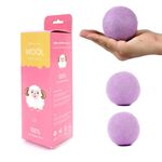 Wool Dryer Balls Handmade 3 Pack XL,organic wool dryer balls laundry reusable 1000 Loads,100% Natural New Zealand Wool Fabric Softener-anti static laundry,Reduces Drying Time,Baby Safe & Odorless Purple