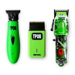 TPOB Slime 2 Barber Hair Clippers Trimmer Shaver Set for Men with Matte Green Case and X Fade Blade