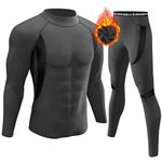 YESURPRISE Men's Thermal Underwear Sets Top & Long Johns Fleece Sweat Quick Drying