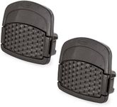 Suncast 2 Pack Hangout 150 Foot Resin Wicker Mounted Garden Storage Hose Rack, Brown