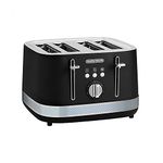 Morphy Richards Illumination 4 Slice Toaster, 7 Toast Settings, Browning Controls, Variable Width Slots, Auto Pop-up, Removeable Crumb Tray, Cord Storage, 1500W, Black, 248020