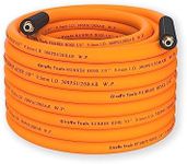 Giraffe Tools Air Hose, 3/8 inch x 50 ft Air Compressor Hose, 1/4 in. MNPT Fittings, Hybrid 300 PSI, Kink Resistant, Lightweight Lead-in Air Hose, All-Weather Flexibility, Orange