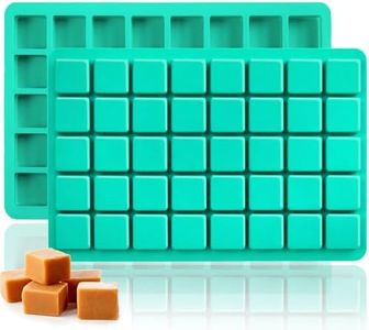 Square Candy Molds Silicone for Caramels Truffles Chocolate brownie Ice Molds 2 Packs 40 cavities for Baking Keto Snacks, Fudge Food grade Candy Making Kit Wax Melts Molds for DIY Homemade