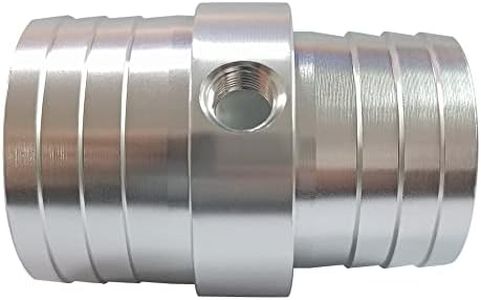 JoyTube 1-1/2“ to 1-3/4“ Radiator Hose Barb Steam tube Adapter with 1/8" NPT Port, Coupler Crossover Splice Mend LS Swap Steam/Coolant Intercooler Exchanger Heater Connector Water Fluid Air Aluminum