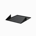 StarTech.com 2-Post Server Rack Shelf - Center Mount - 19 Inch -2U - Black - Supports up to 75 lb. (34 kg) - Vented (CABSHF2POSTV2), 3.5" x 19" x 20"