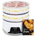 COSORI Food Dehydrator, Quiet Cooking, 48H Timer, Temperature Control, for Fruit, Meat, Dog Treats, Herbs, and Mushrooms, Auto Shut Off, 350W Dryer Machine with 5 BPA-Free Trays, 50 Recipes