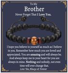 EPVID Brother Gifts, Brother Presents from Sister, Tiger Eye Bracelets Gift for Brother, Ideal Present for Brother on Birthday Christmas Graduation