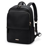 Laptop Backpack for Women Slim Computer Bag Work Travel College Backpack Purse Fits 15.6 Inch Notebook (Black)