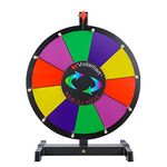 Voilamart 15 Inch Tabletop Spinning Prize Wheel, Spin The Wheel Dry Erase, 10 Slots with Durable Plastic Base, 2 Pointer, Wheel of Fortune Spin Game in Party Pub Trade Show Carnival