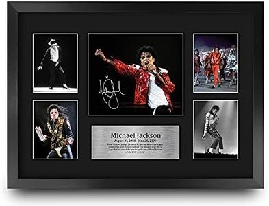 HWC Trading Michael Jackson Musician 16 x 12 inch (A3) Printed Gifts Signed Autograph Picture for Music Memorabilia Fans - 16" x 12" Framed