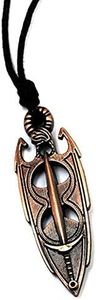 MEETCUTE The Elder Scrolls 5 Game Around Necklace Pendant Amulet Akatosh for Men/Women