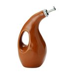 Rachael Ray Cucina Ceramics EVOO Olive Oil Bottle Dispenser with Spout - 24 Ounce ,Orange