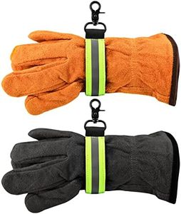 Firefighter Glove Strap, 2PCS Heavy Duty Firefighter Turnout Gear Glove Safety Holder Strap Accessories with Reflective Trim Buckle UIInosoo