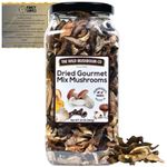 The Wild Mushroom Co Dried Gourmet Mix Mushrooms 340g | Delicious Blend of Yellow Boletus, Portobello, Oyster and Porcini Mushrooms | Suitable for Vegetarians