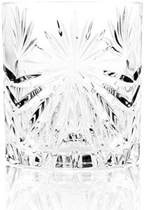 RCR 26278020006 Oasis Crystal Short Whisky Water Tumbler Glasses, Set of 6, Cut Glass Tumblers, Dishwasher Safe, Great for Whiskey, Scotch, Cocktails and Water, Glassware Set, 320 ml