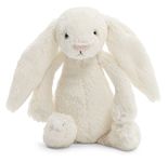 Jellycat Bashful Cream Bunny Stuffed Animal, Small, 7 inches