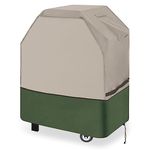 Rachmi Grill Cover for Outdoor Grill 32 Inch, 600D Water-Resistant Anti UV BBQ Cover Fits Weber, Char-Broil, Charcoal Gas Grill Up to 31 Inch Wide Fits Most 2 Burner Grills, 32Wx25Dx43H, Khaki/Green