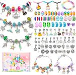 Bracelet Making Kit for Girls, 138pcs Charm Kids Jewellery Making Kits, DIY Jewelry Making Gifts Set for Girls Age 6 7 8 9 10 11 12 Year Old