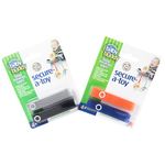 Baby Buddy 4 Piece Secure-A-Toy, Blue/Orange/Grey/Black