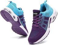 Ezkrwxn Women's Sneakers Trail Running Walking Shoes, Purple, 7.5