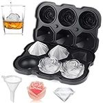 Ice Cube Tray, Mikiwon 2 inch Rose 