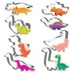 Dinosaur Cookie Cutter Set – Joyoldelf 8 Pcs Biscuit Cutter Stainless Steel Mould for DIY Fondant Dough Sugarcraft Pastry Cake Decoration