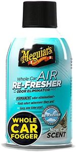 Meguiar's Whole Car Air Freshener Scent Spray - Air Re-Fresher with New Car Scent - Odor Eliminator to Eliminate Strong Unpleasant Vehicle Odors - Advanced Re-Fresher Technology - 57 g