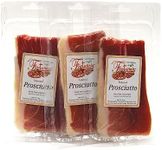 Fortuna's Imported Prosciutto - 3 Packages of 3oz each | Dry Cured Ham | Thin Slice | Ready to Eat | All-Natural Pork | Perfect for Charcuterie Boards & Snacking