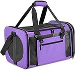 Cat Carrier Dog Carrier Airline Approved Pet Carriers for Small Cats Dogs Puppies Bunny, Small Dog Soft Sided Carrier Collapsible Puppy Carrier (Violet)