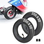 2 set of 200x50 Scooter Inner Tubes 8 x 2 Tubes Replacement for Razor E100, E150, E200, Dune Buggy, Epunk, Crazy Cart, PowerRider360, eSpark, with Bent Valve Stem 8"x2"