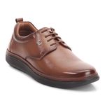 ID Men's Tan Lace-Up Semi-Formal Shoes