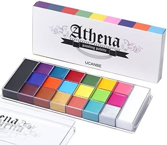 UCANBE Athena Face Body Paint Oil Palette, Professional Flash Non Toxic Safe Tattoo Halloween FX Party Artist Fancy Makeup Painting Kit For Kids and Adult