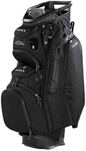 Sun Mountain Men's C130 Lightweight Cart Golf Bag 14-Way - 11 Pockets, Smart Dual Strap System, Push-Electric-Riding Cart Compatible Compression Base, 2026 Model - Black