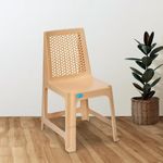 Nilkamal Viva Plastic Chair|for Living Room, Bed Room, Kitchen, Office Room, Outdoor| 100% Polypropylene Stackable Chair (Beige)