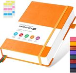 FOCUS DAY Hardcover Leather Notebooks College Ruled, 320 Pages Notebook Journals for Writing Note Taking Women & Men, A5 (5.7'' X 8.4'') Daily Notebook Journal, Orange