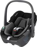 Maxi-COSI Pebble 360 i-Size, Baby Car Seat, 360 Car Seat Newborn, 0-15 Months (40-83 cm), One-Hand Rotation, ClimaFlow, Easy-in Harness, G-Cell Side Impact Protection, Essential Black