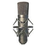 CAD Audio large diaphragm condenser microphone for studio & professional recordings (XLR, 48V phantom power, 1 inch diaphragm, 75 OHM impedance, 30 Hz - 20 KHz), silver