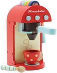 Le Toy Van - Honeybake Premium Wooden Cafe Machine Set - Pretend Kitchen and Cafe Play Toy Set | Kids Role Play Toy Kitchen Accessories