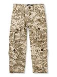 Aeslech Boys' Camo Cargo Work Trousers 8 Pockets Scout Combat Casual Pants Camo S Tag 130-6 Years