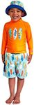 UV SKINZ UPF 50+ Boys' 3-Piece Swim Set (5, Orange Lizard Surfer)