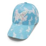 VRITRAZ Stylish Kids Baseball Caps for Girls, 6 to 14 years (Butterfly Blue)