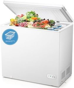 Electactic Chest Freezer 7.0 Cubic Feet Compact Freezer with 3 Removable Baskets, Free Standing Top open Door Deep Freezer, Adjustable Temperature for Home Dorm, Bar, Basement, Kitchen (White)