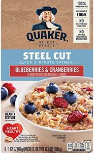 Quaker, Instant Steel Cut Oatmeal, Cranberries And Blueberries, 8 Ct