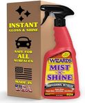 Wizards Mist-N-Shine Professional Detailer - Multi-Use Glass Cleaner for Vehicles - Adds Gloss to Paint, Chrome and Glass - 22 oz Detail Spray - Made in USA