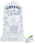 Ice Bags 8lb with Drawstring, 50 Pack Plastic Ice Bags for Ice Storage (2 Mils Thickness)