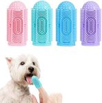 ZANZER Toothbrush Dog Tooth Brushing Kit 4Pack Dog Finger Toothbrush for Dog Teeth Cleaning&Dog Dental Care,Cat Toothbrush Dog Tooth Brush Puppy Toothbrush Pet Toothbrush