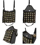Majestic Ally Slow Feed Hay Bag for Horses, Adjustable Travel Feeder for Trailer, Stall, and Portable Wear, Feeding Sack with Strap Support, Simulates Grazing, Reduces Waste (Dark Gray)