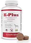 K-Plus Potassium Citrate Plus Cranberry Supplement for Dogs - UTI Remedy Chewable Tablets - Supports Bladder Health - For Every Dog Breed (100 Tabs)